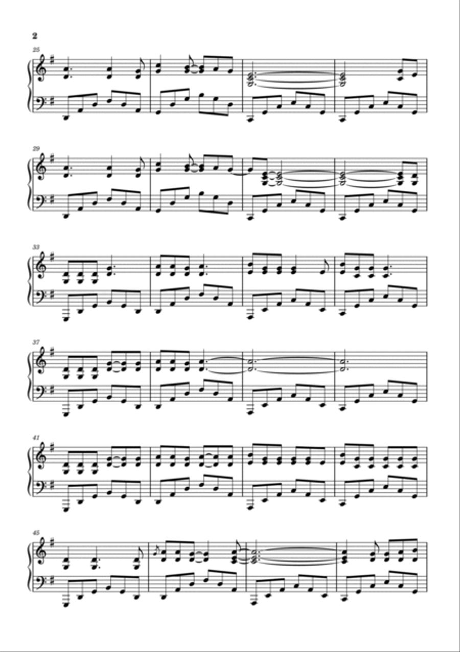 I'm With You Easy Piano scores gallery preview page 2