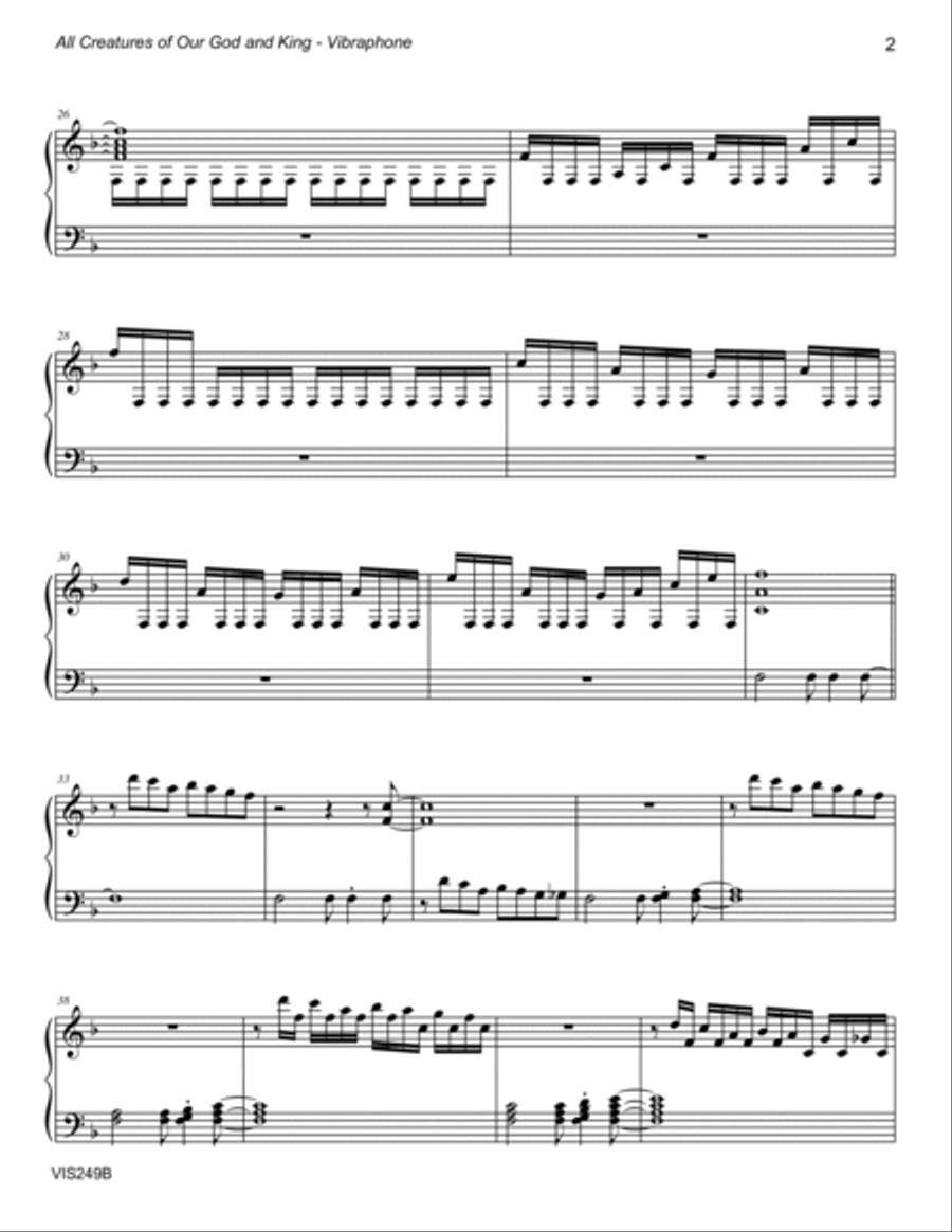 4 SACRED SOLOS FOR KEYBOARD PERCUSSION (Marimba & Vibraphone) - challenging! Marimba scores gallery preview page 5