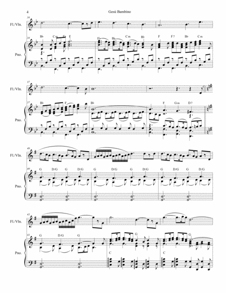Gesu Bambino (for Flute or Violin solo and Piano) image number null