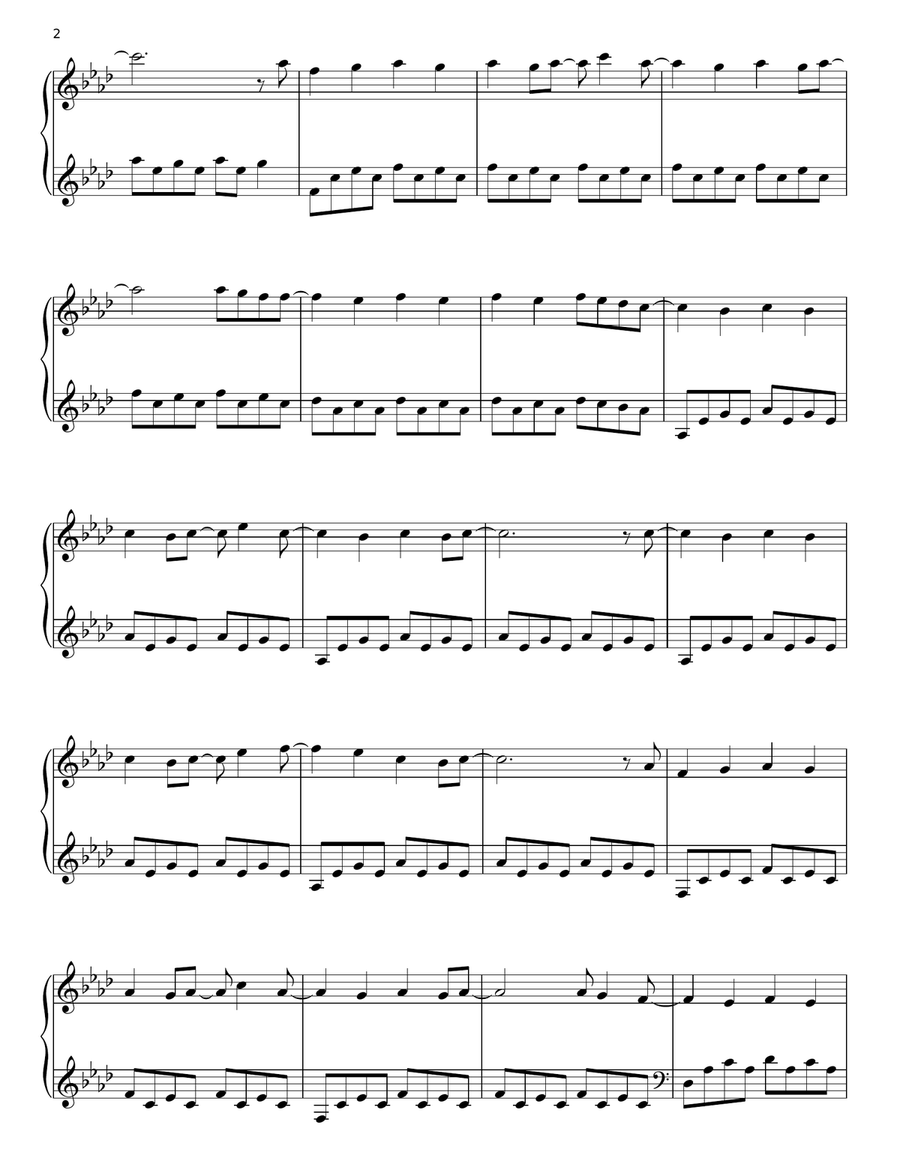 Desert Rain Piano Solo scores gallery preview page 2