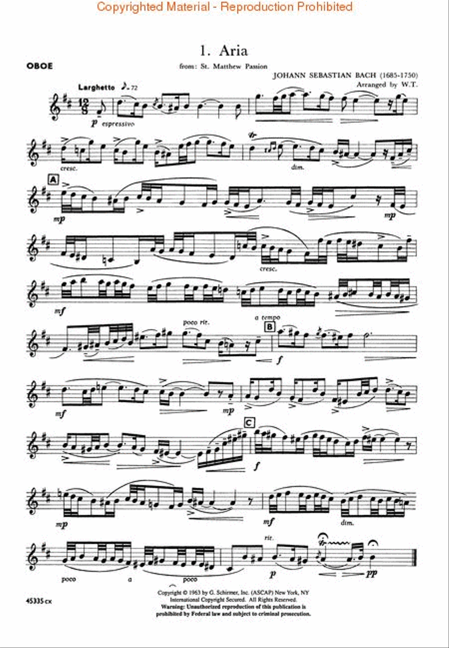 Solos for the Oboe Player Piano scores gallery preview page 4
