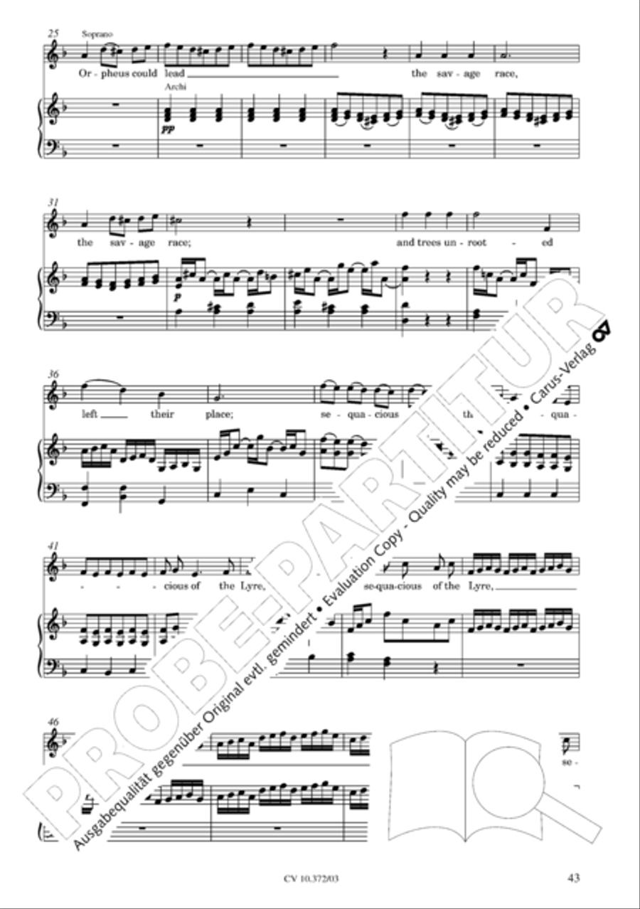 Ode for St. Cecilias Day 4-Part scores gallery preview page 44