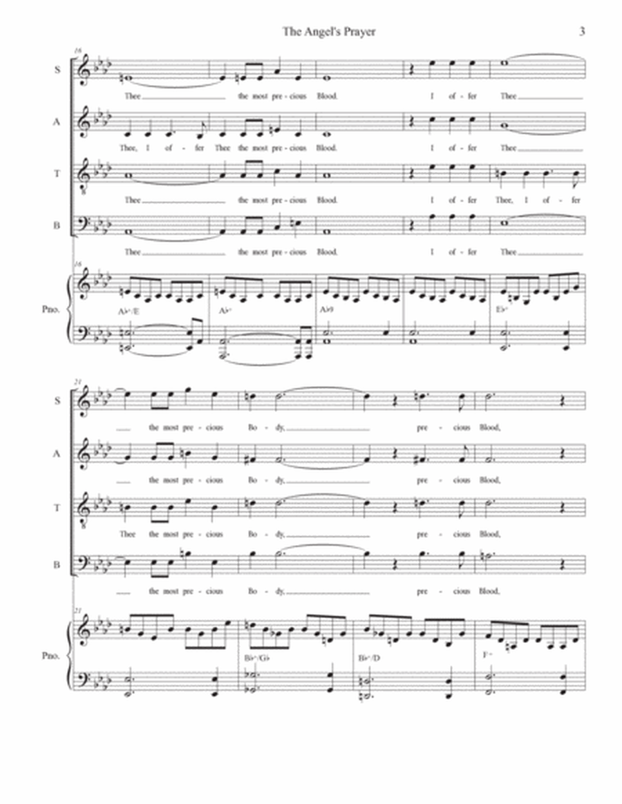 The Angel's Prayer (SATB) image number null