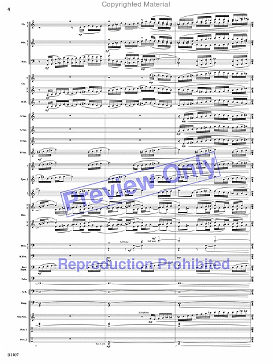 Antiphonal Fanfare Antiphonal Fanfare Concert Band scores gallery preview page 3
