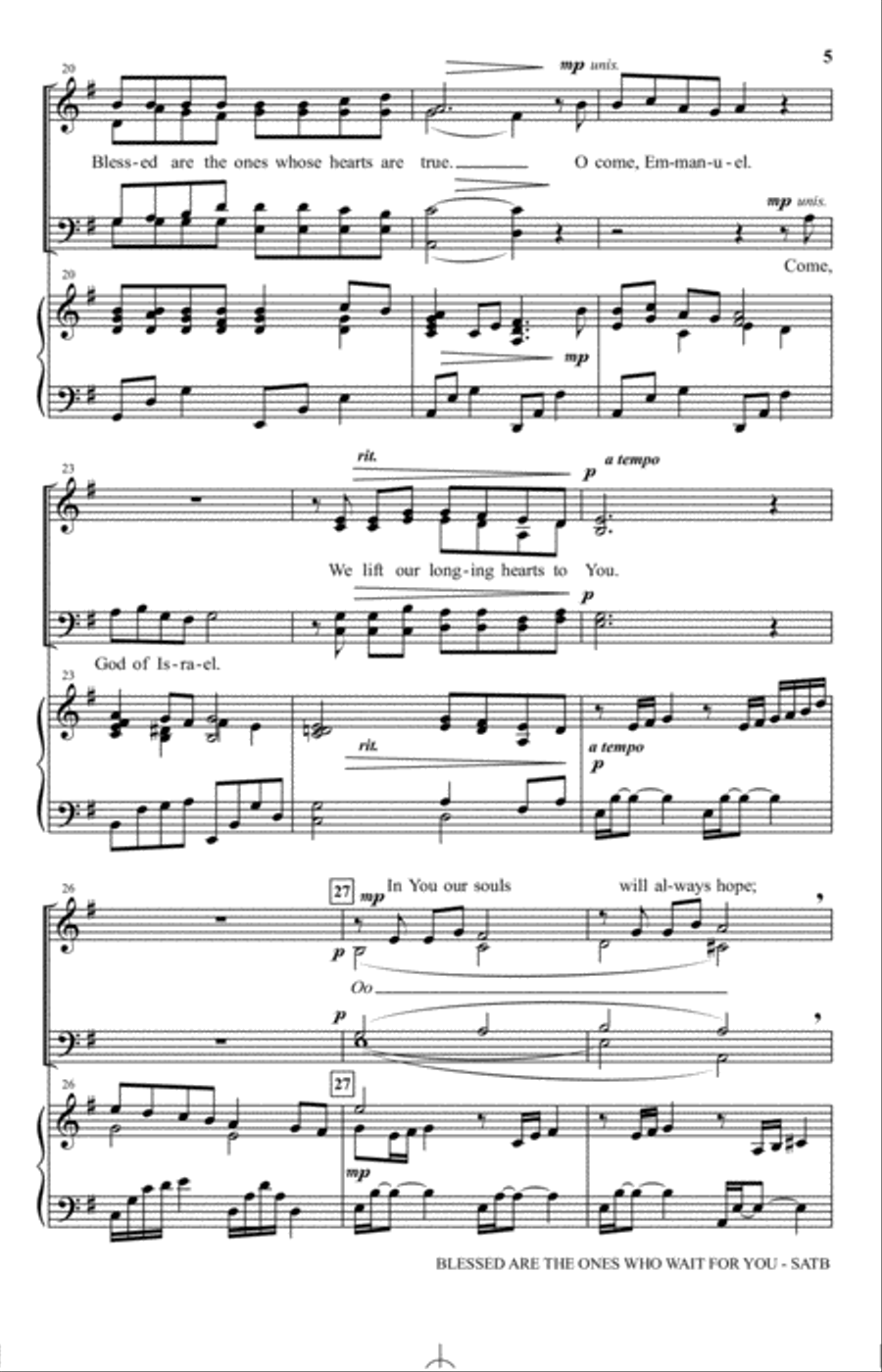 Blessed Are The Ones Who Wait For You 4-Part scores gallery preview page 4