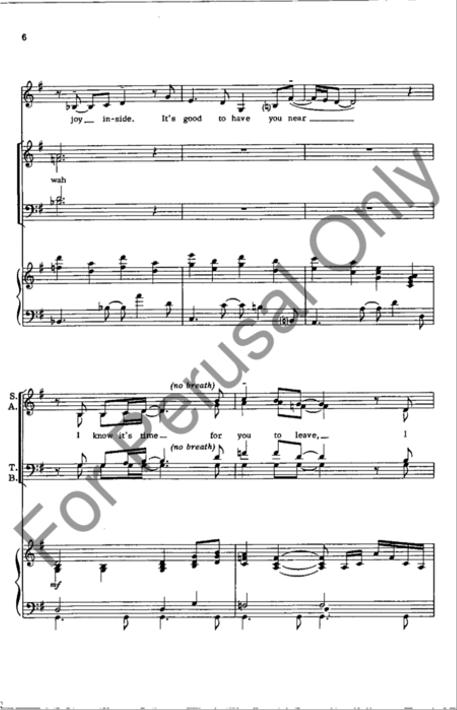 Good Night 4-Part scores gallery preview page 6