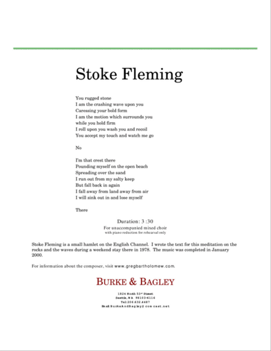 Stoke Fleming 4-Part scores gallery preview page 2