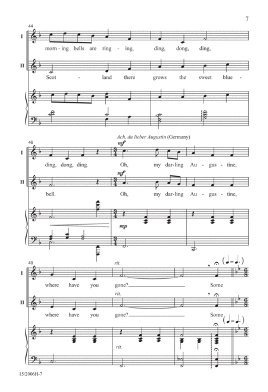 Around the World...in About Three Minutes 2-Part scores gallery preview page 7
