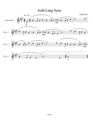 Auld Lang Syne (tenor sax solo)
