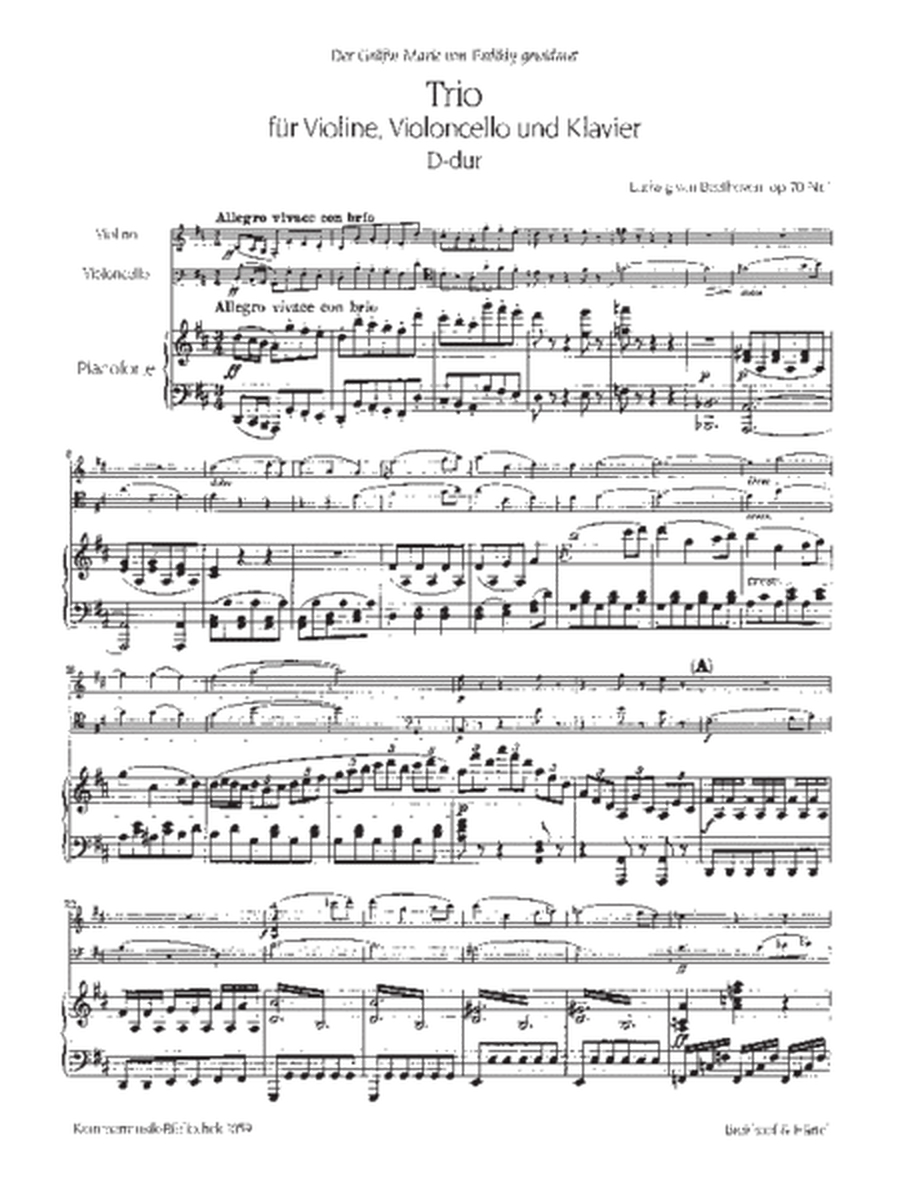 Piano Trio in D major Op. 70/1