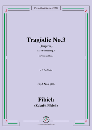 Fibich-Tragödie No.3,in B flat Major