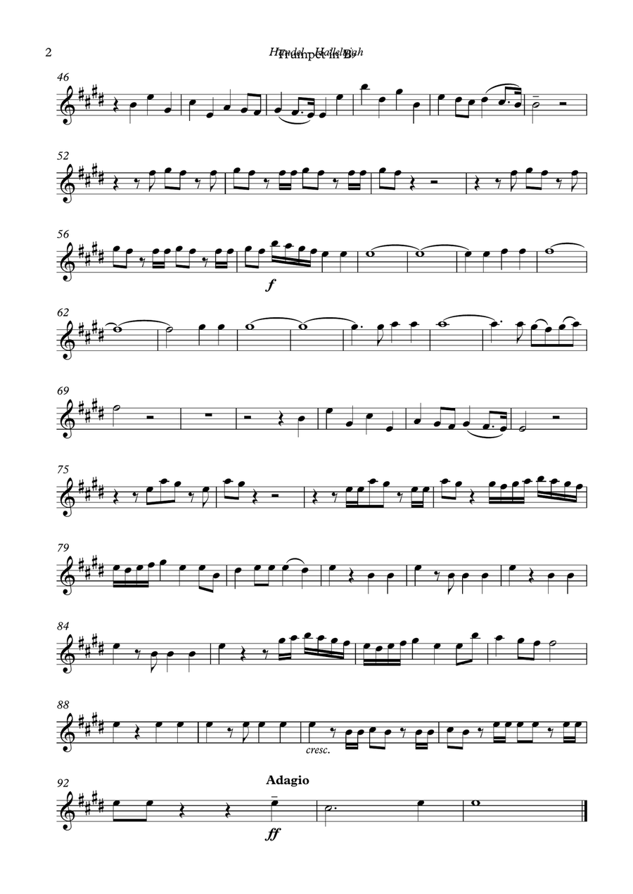 Hallelujah Chorus for Brass Trio Brass Trio scores gallery preview page 6