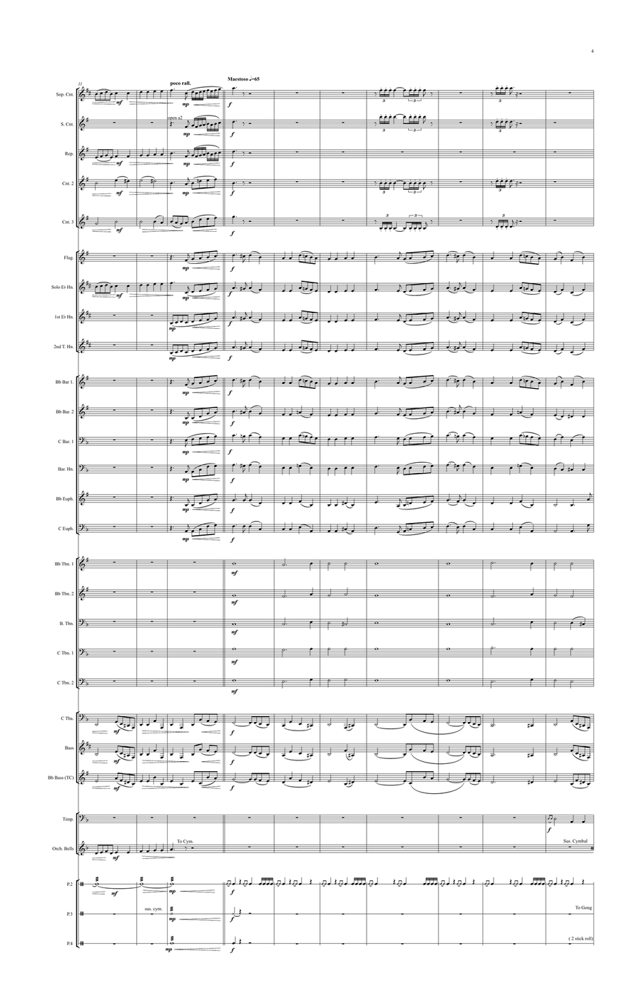 Ukrainian National Anthem for British/American Brass Band MFAO World National Anthem Series Brass Band scores gallery preview page 5