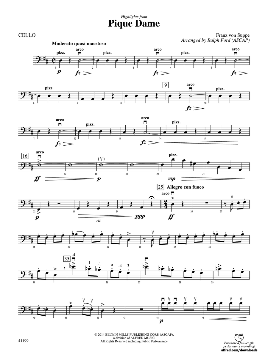Highlights from Pique Dame: Cello