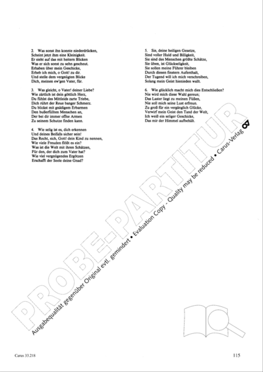 Geistliche Oden und Lieder (Gellert) Collection / Songbook scores gallery preview page 110