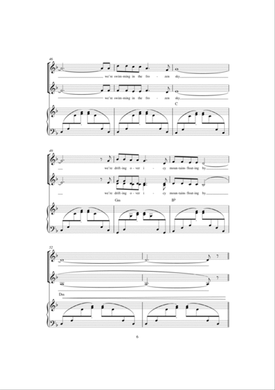 Walking In The Air (theme from The Snowman) SSA scores gallery preview page 6