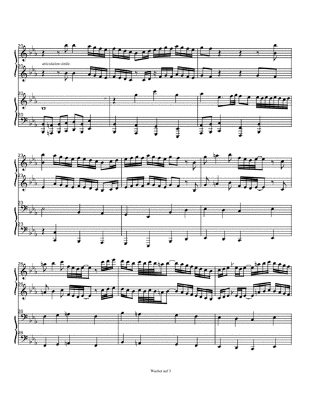 Bach's Wachet Auf (Sleeper's Awake) Piano Duet (1 Piano 4 Hands)