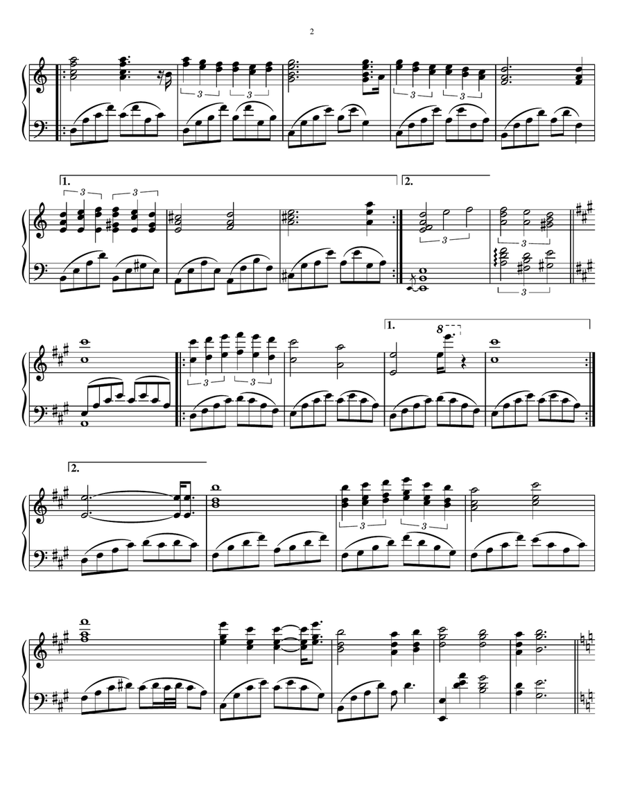 Tara's Theme Piano Solo scores gallery preview page 2