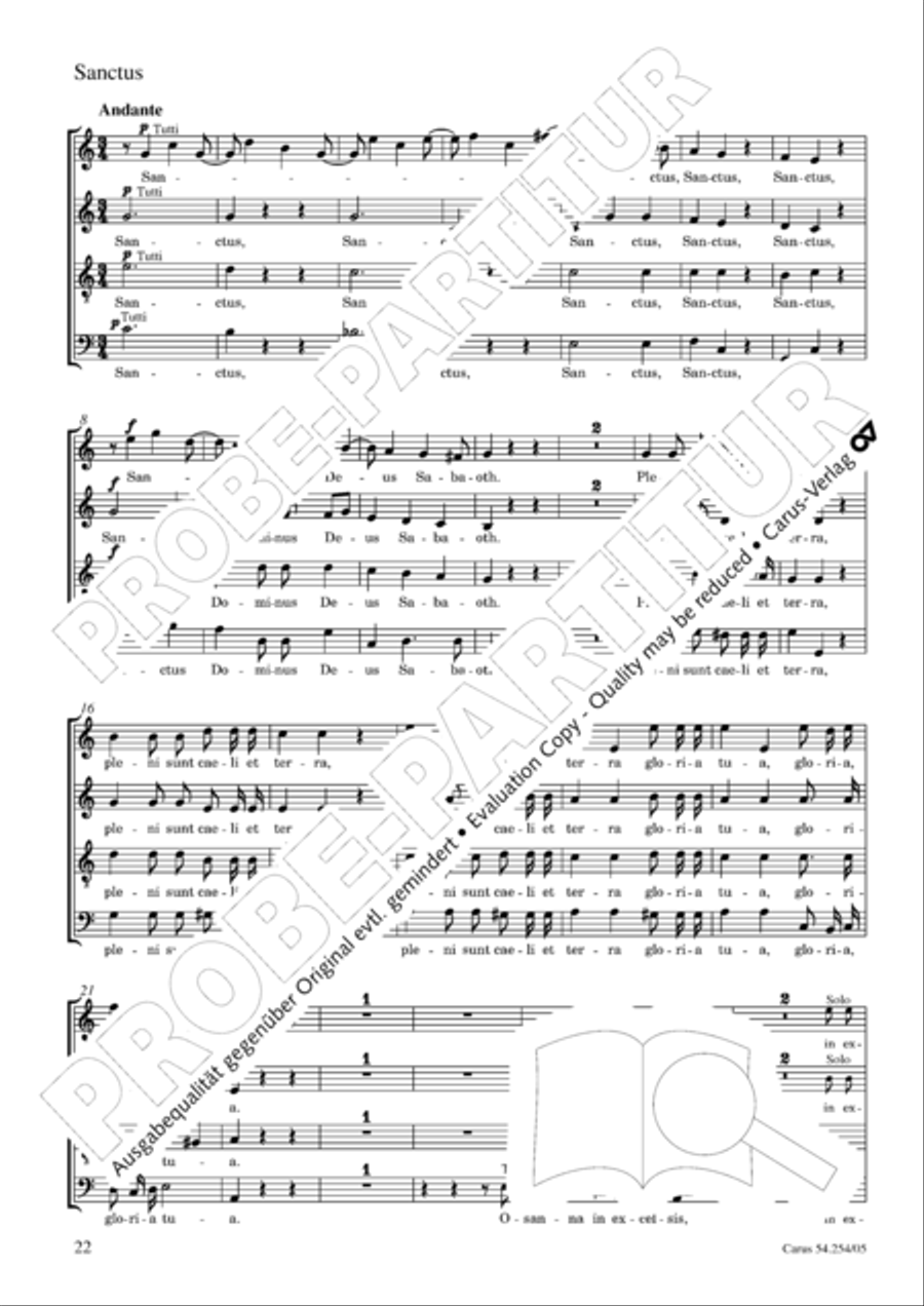 Missa Sancti Hieronymi 4-Part scores gallery preview page 23