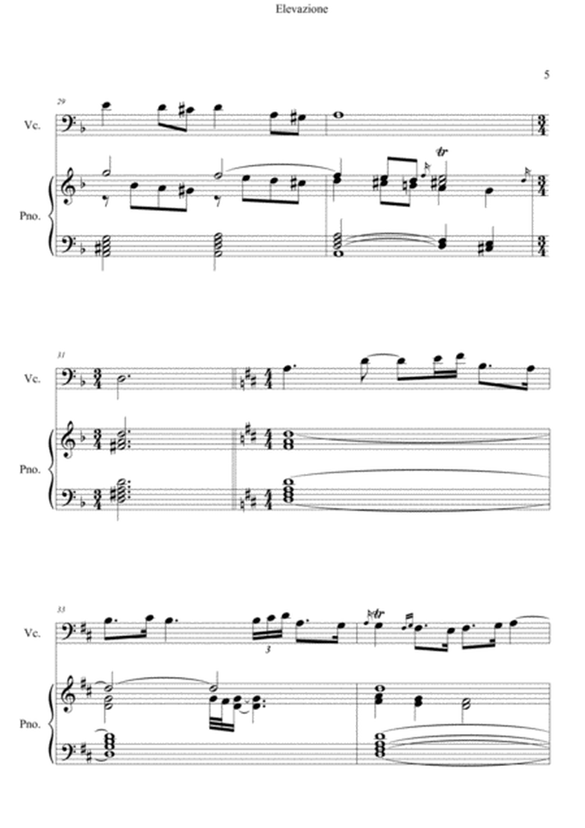 Elevazione- Adagio for Cello and Piano image number null