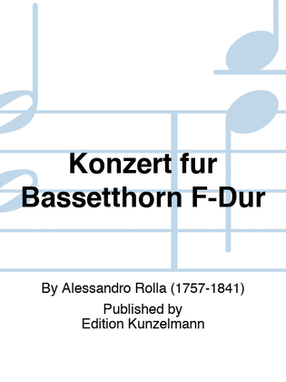 Book cover for Concerto for basset horn in F major