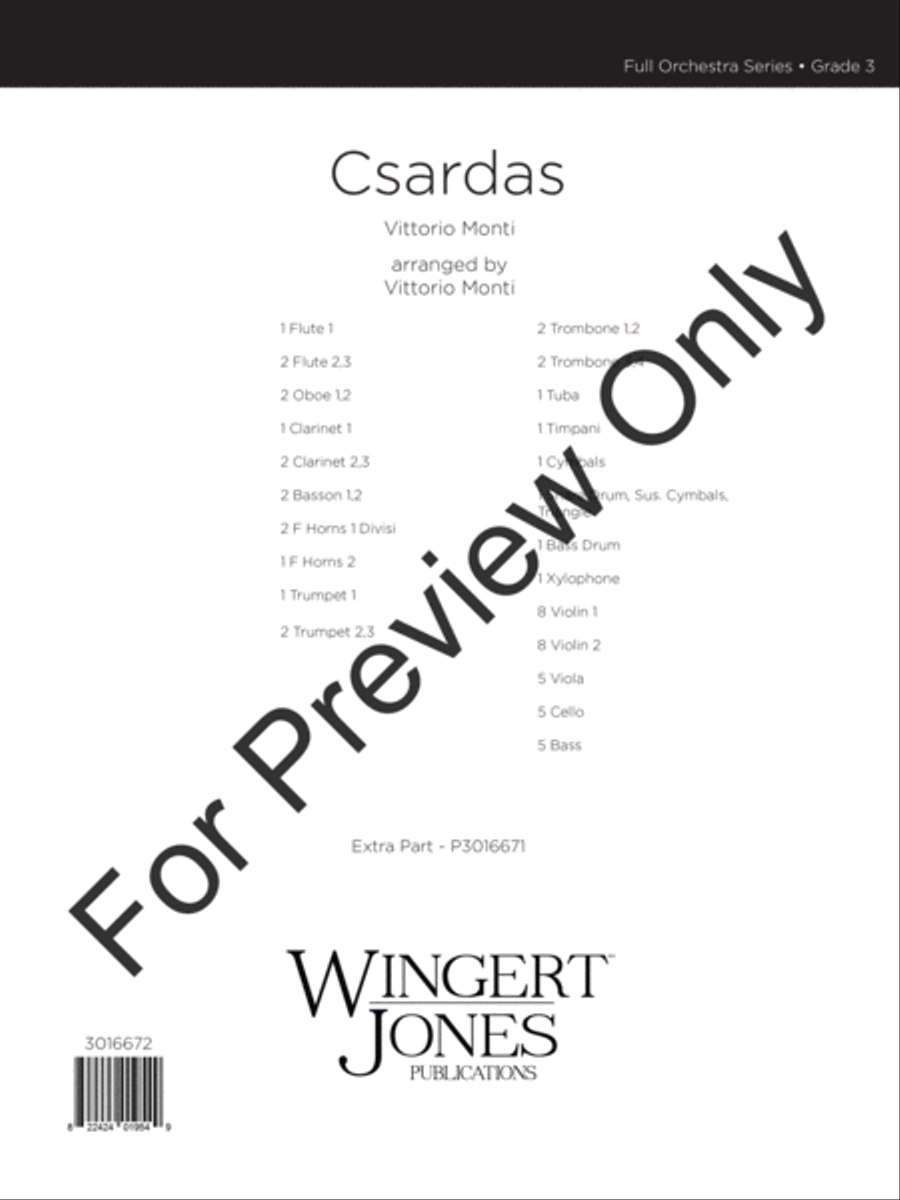 Csardas (Score) Full Orchestra scores gallery preview page 2