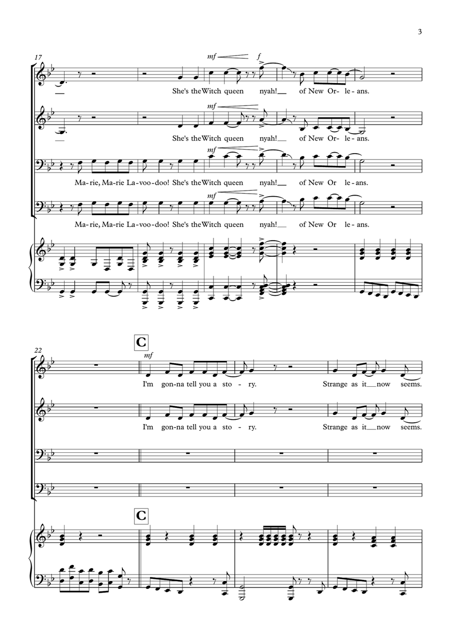 The Witch Queen Of New Orleans 4-Part scores gallery preview page 3