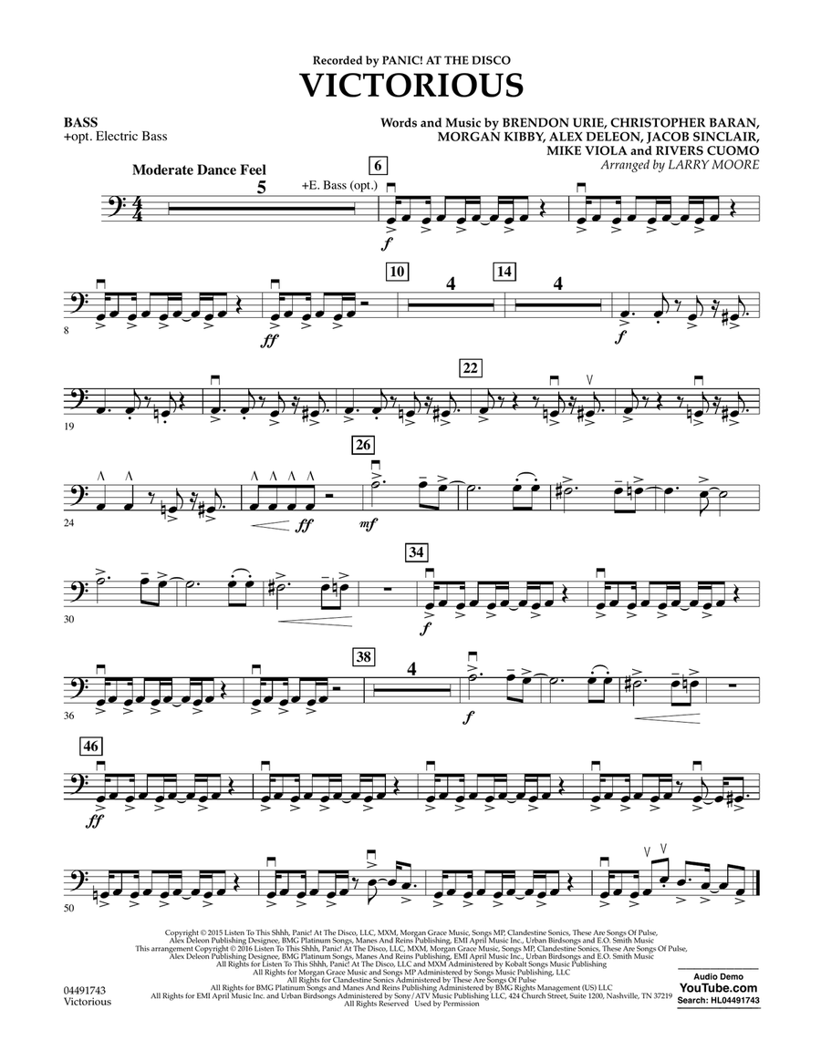 Victorious - Bass Orchestra scores gallery preview page 1
