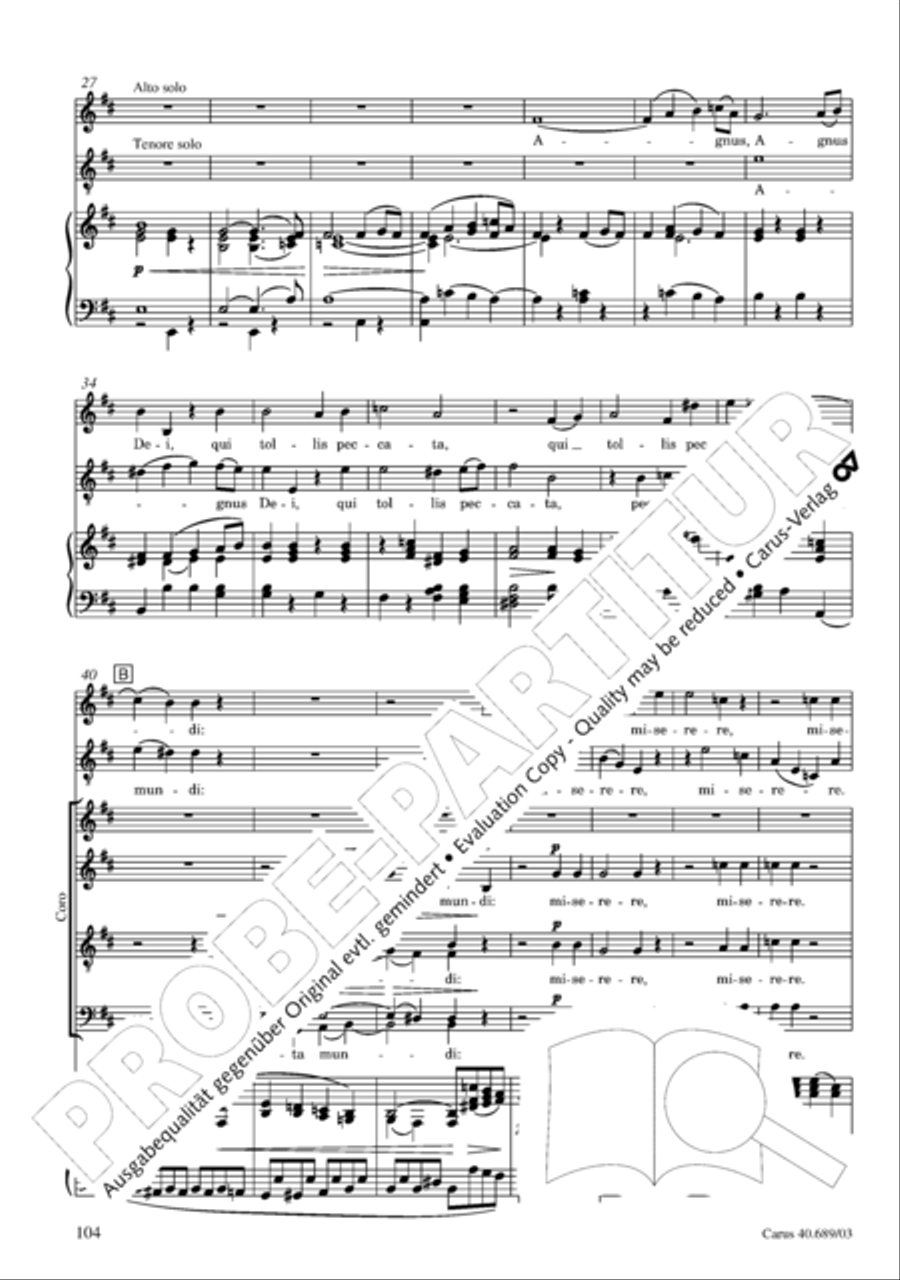 Missa solemnis Missa solemnis 4-Part scores gallery preview page 105