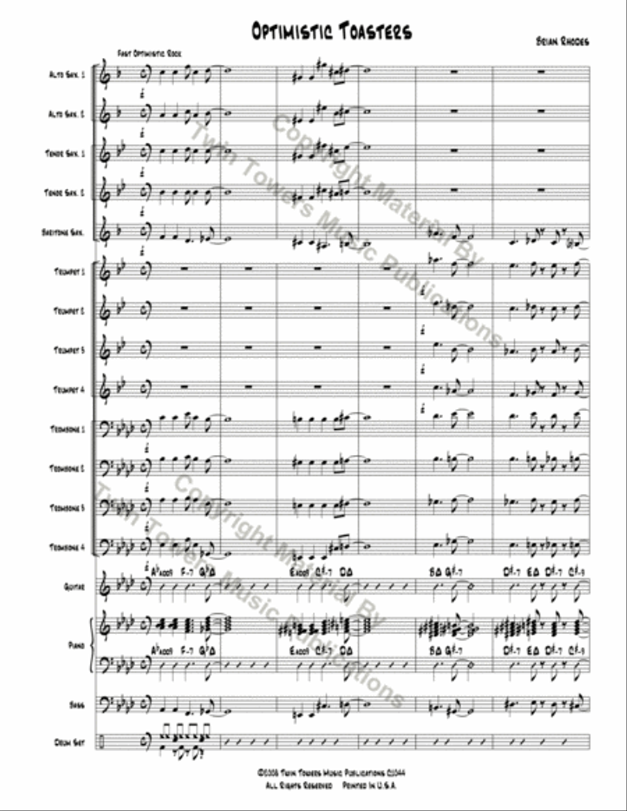 Optimistic Toasters Jazz Ensemble scores gallery preview page 3