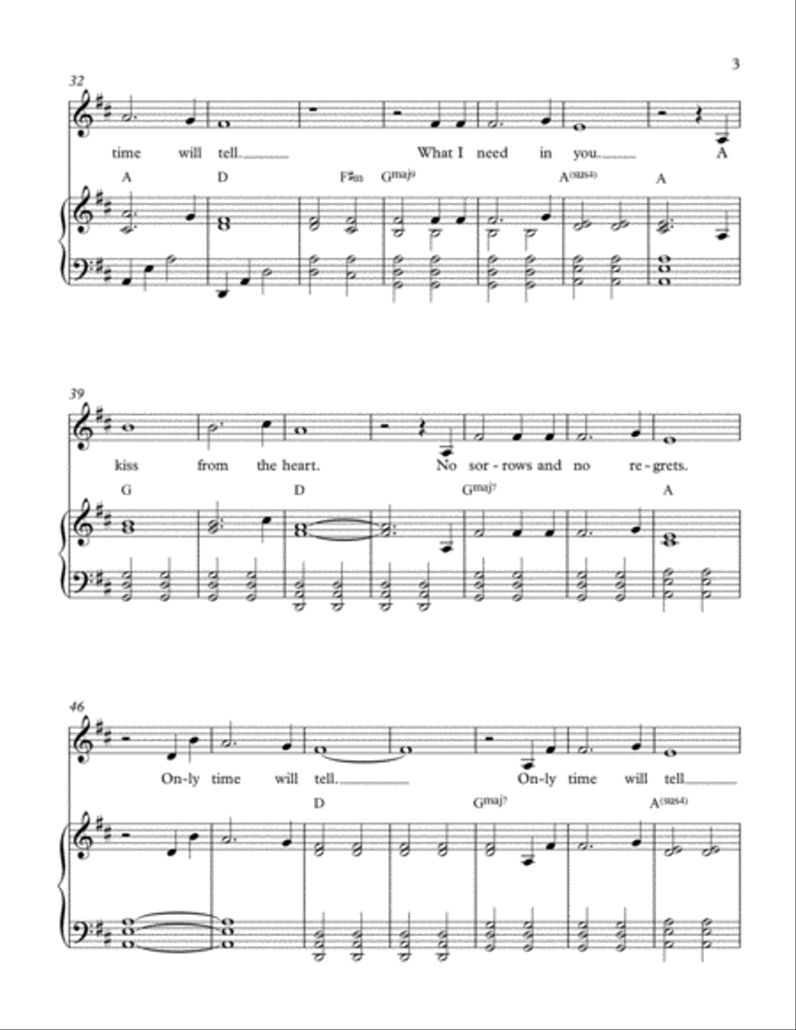 Only Time Will Tell Voice scores gallery preview page 3