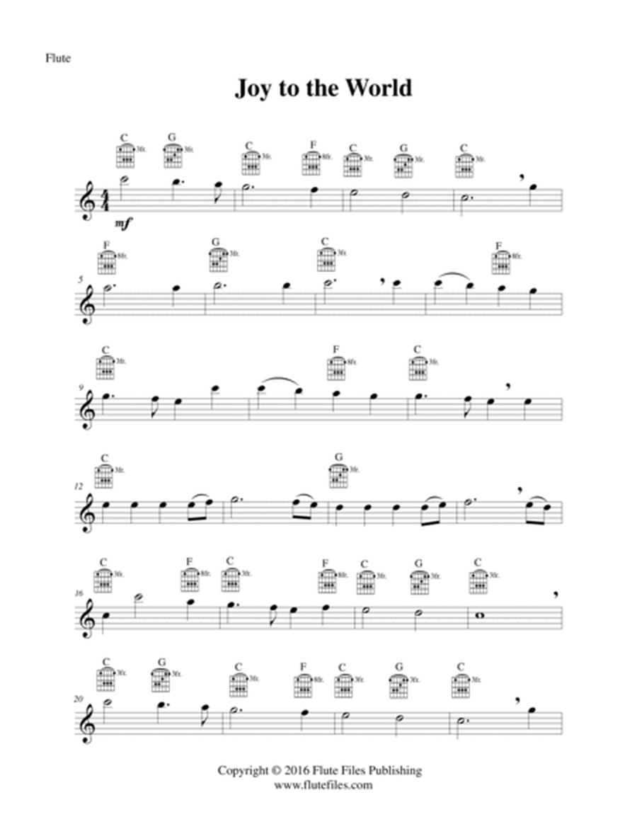Joy to the World - Flute Solo with Guitar Chords image number null