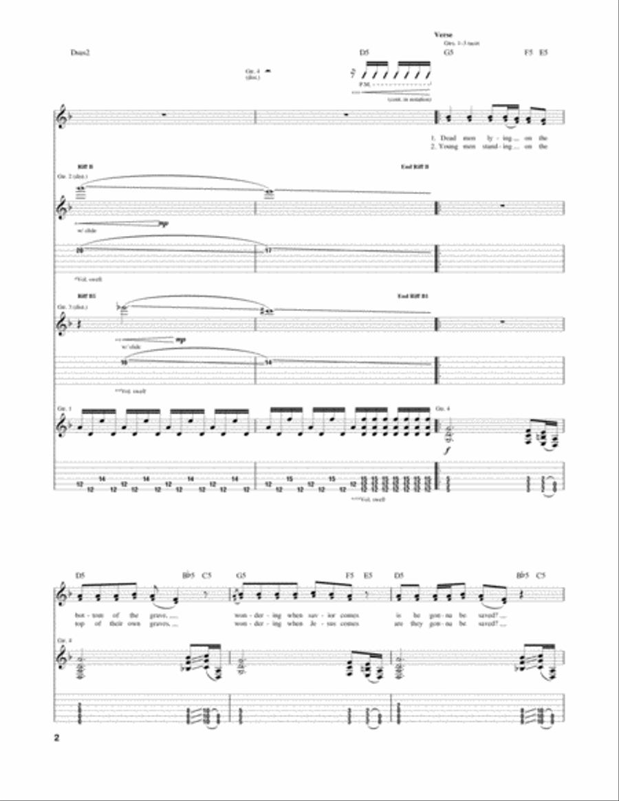 Soldier Side by System of a Down Electric Guitar Digital Sheet