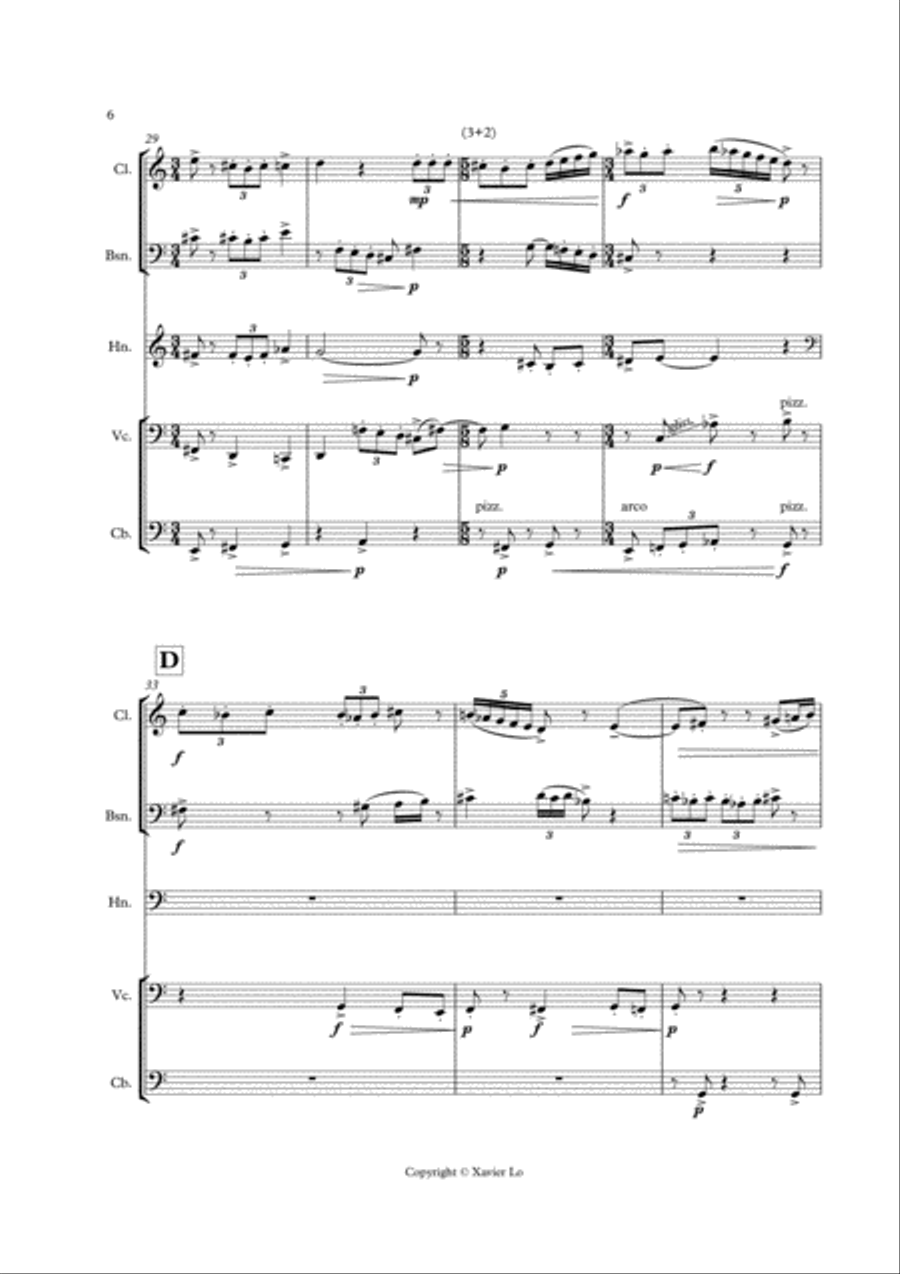 Three Dances for Quintet Small Ensemble scores gallery preview page 6