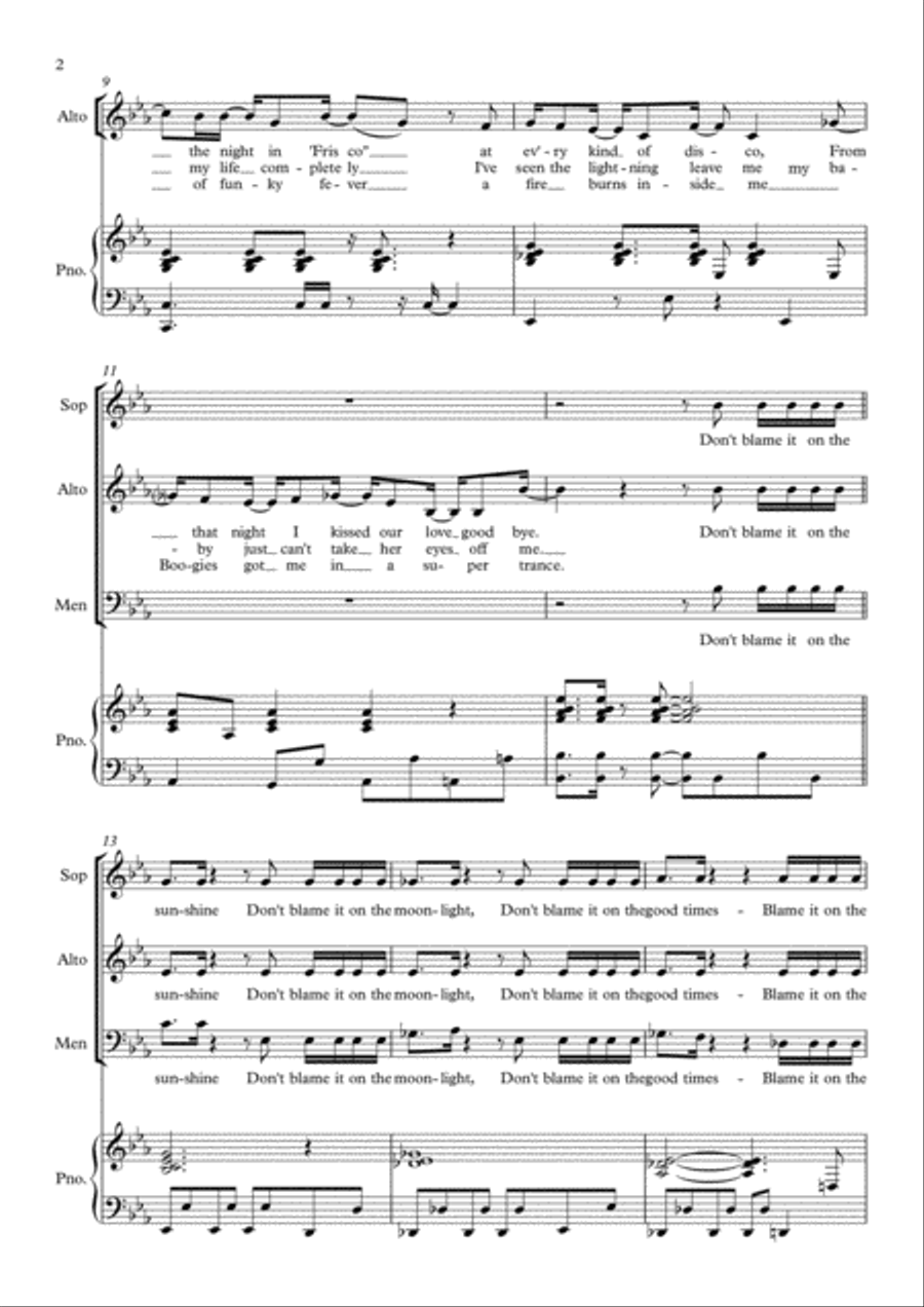 Blame It On The Boogie 3-Part scores gallery preview page 2