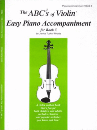 Book cover for The ABC's of Cello - Easy Piano Acompaniment for Book 3