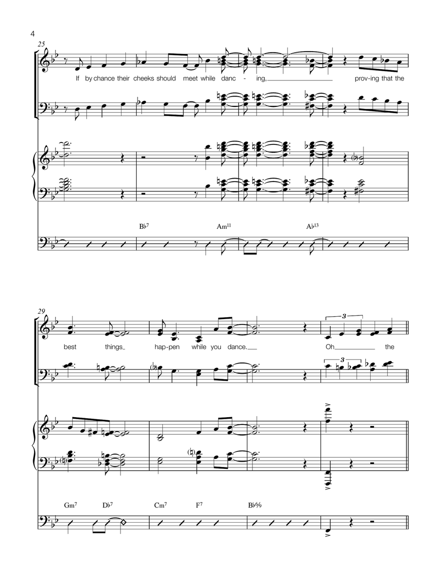 The Best Things Happen While You're Dancing 4-Part scores gallery preview page 4