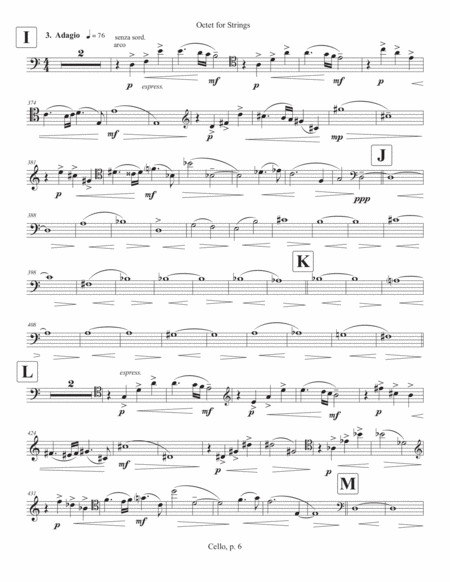 Octet for Strings (2020) cello part