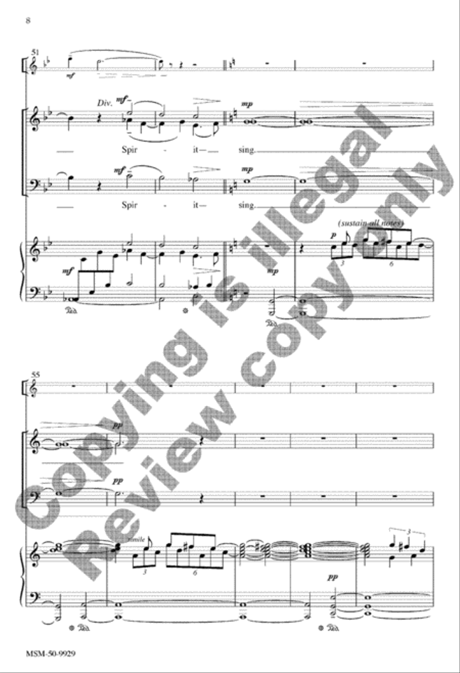 Ancient Waters Warmed with Life 4-Part scores gallery preview page 27