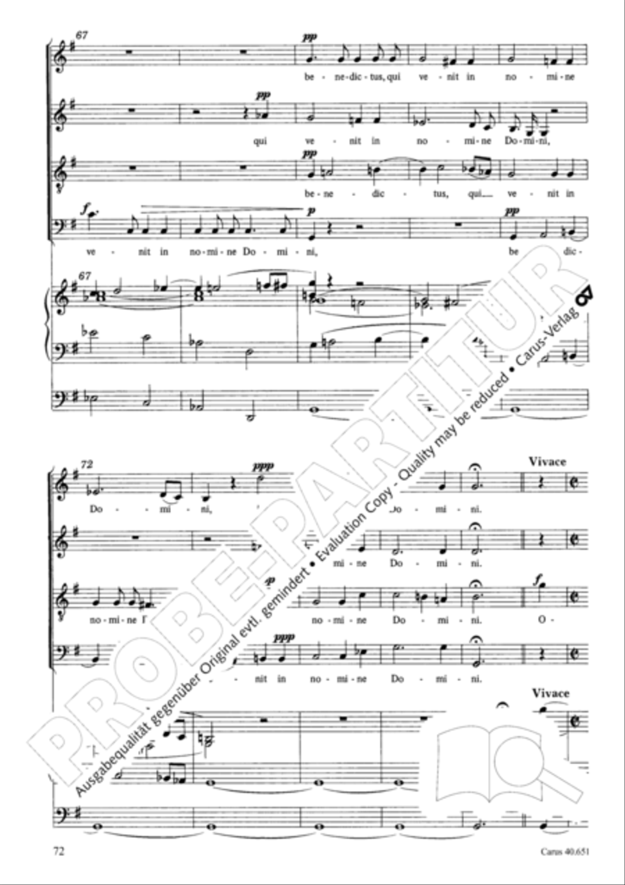Mass in D Major (Missa in D) 4-Part scores gallery preview page 81