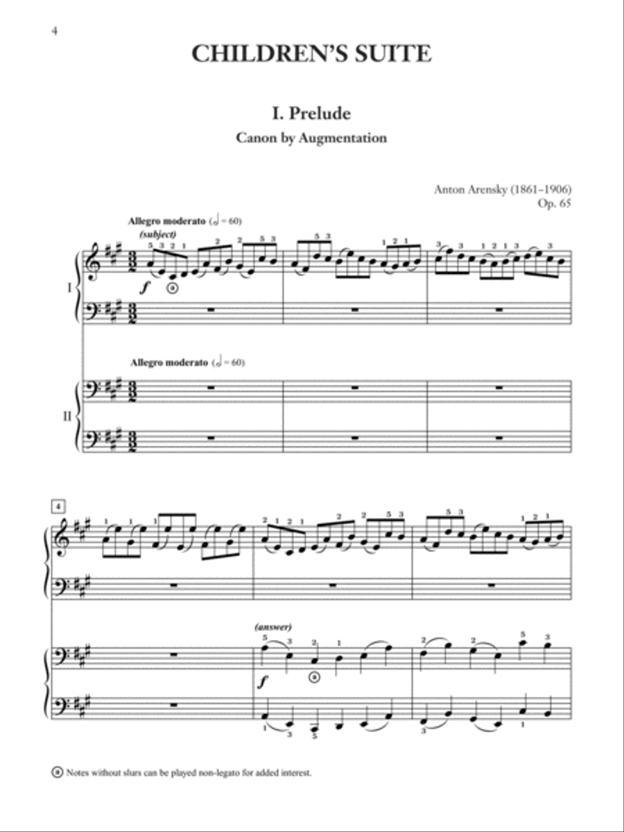 Children's Suite (Canons), Op. 65