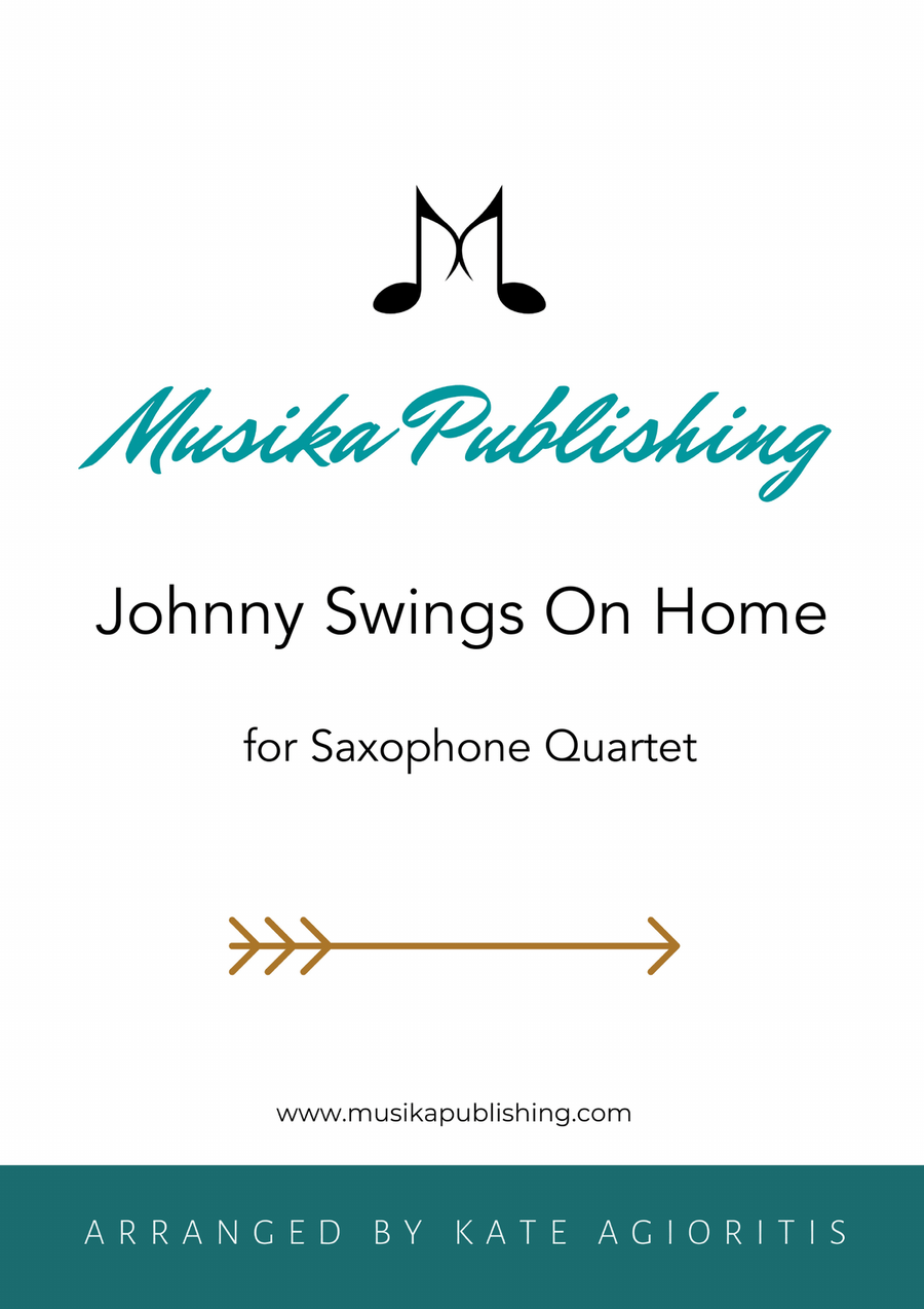 Johnny Swings On Home (When Johnny Comes Marching Home) - for Saxophone Quartet Saxophone Quartet scores gallery preview page 1