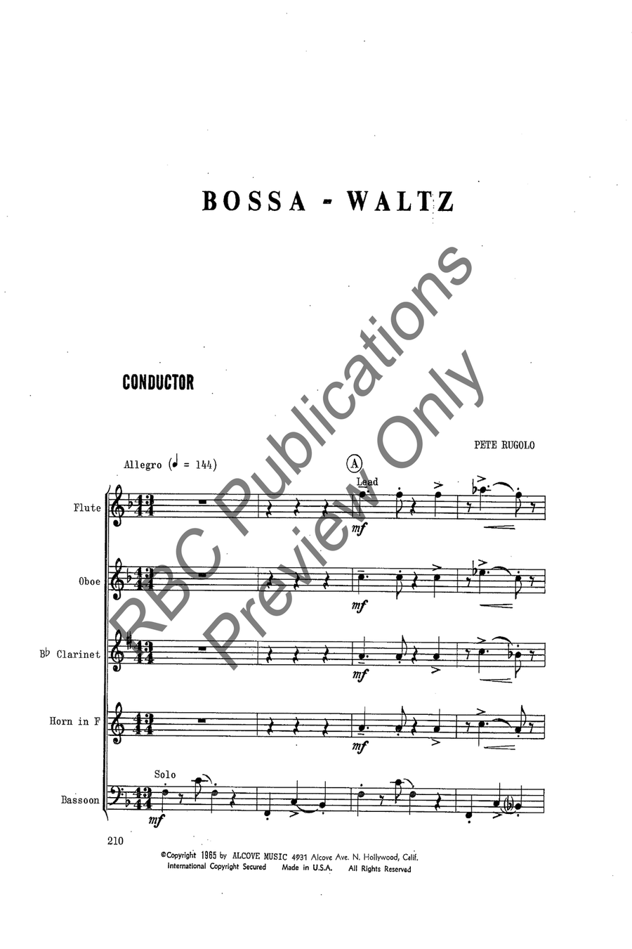 Bossa Waltz Bossa Waltz Score scores gallery preview page 3