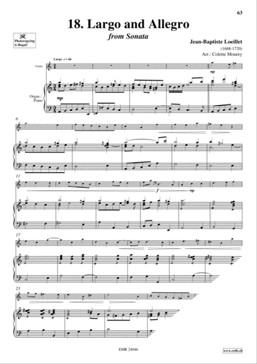 40 Greatest Baroque Hits Volume 1 Violin Solo scores gallery preview page 20