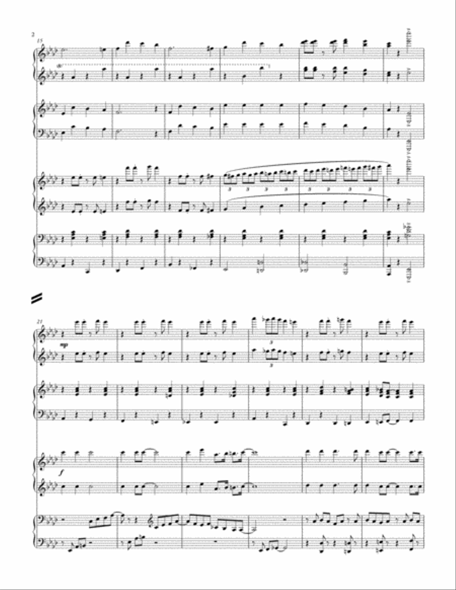 Christmas Medley Christmas Medley 2 Pianos, 4-Hands scores gallery preview page 2