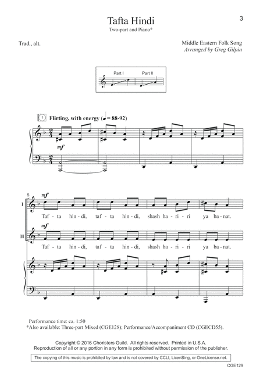 Tafta Hindi (Two-part) 2-Part scores gallery preview page 4