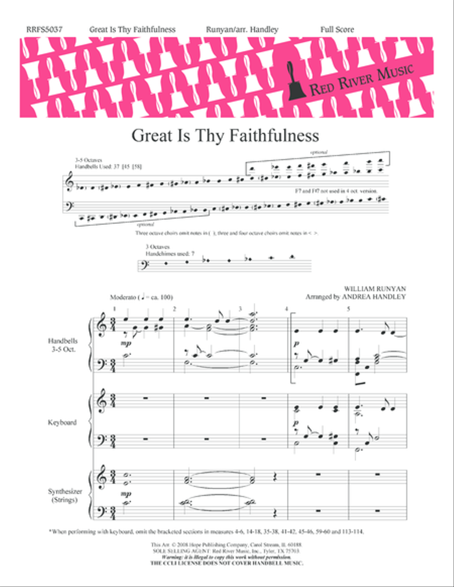 Great Is Thy Faithfulness 5-Octaves scores gallery preview page 1