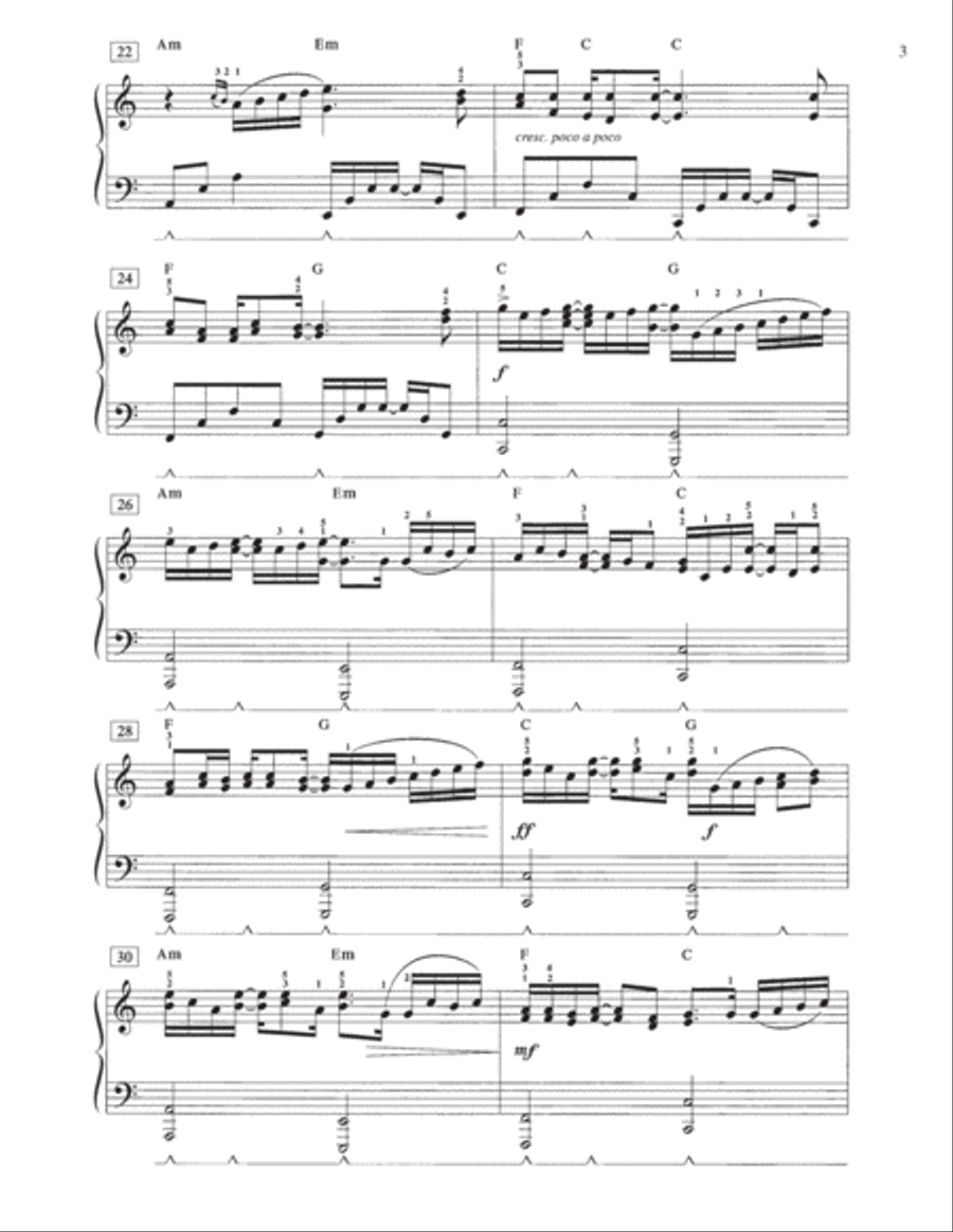 Pachelbel Canon (Pop-Jazz Arrangement) Piano Method scores gallery preview page 3