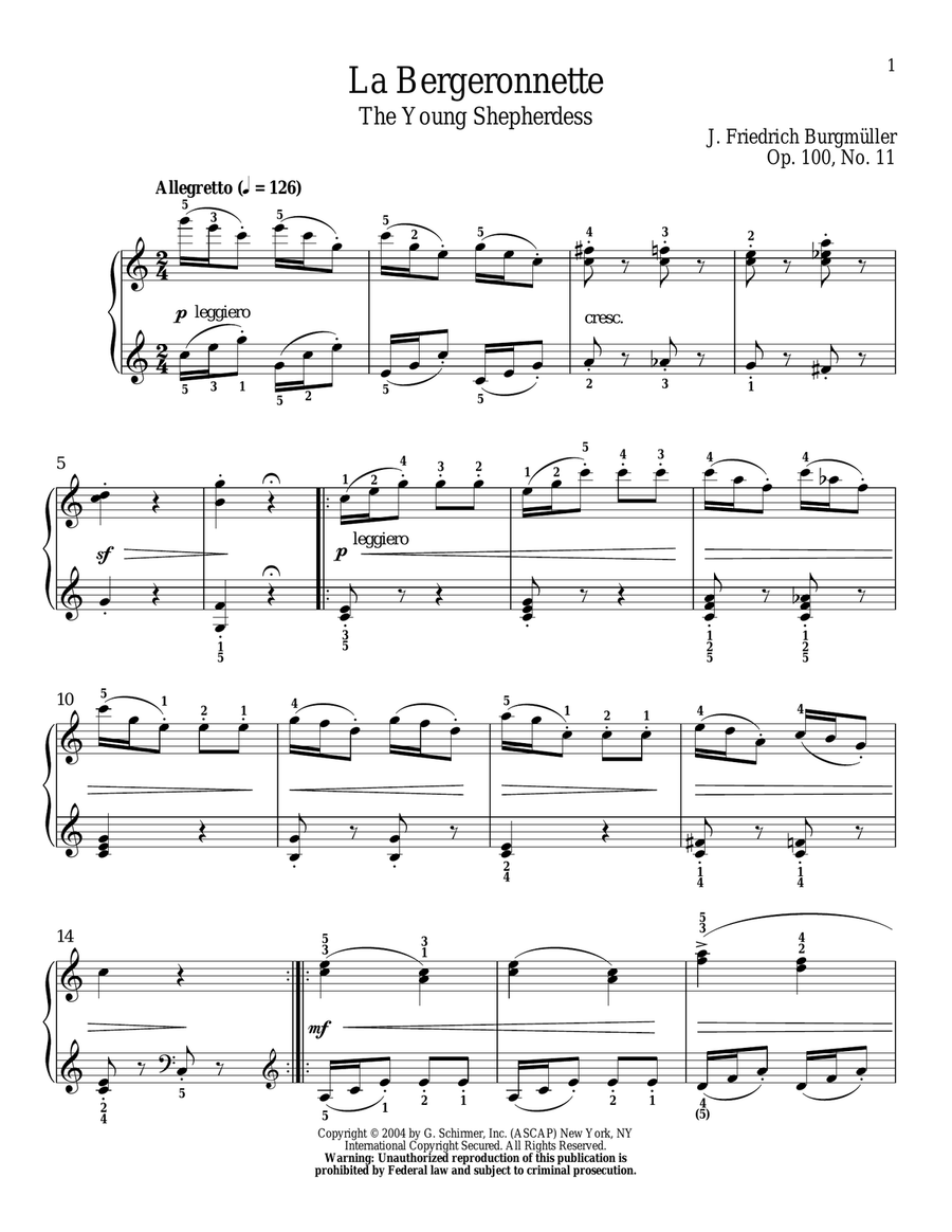 The Wagtail (La Bergeronnette), Op. 100, No. 11