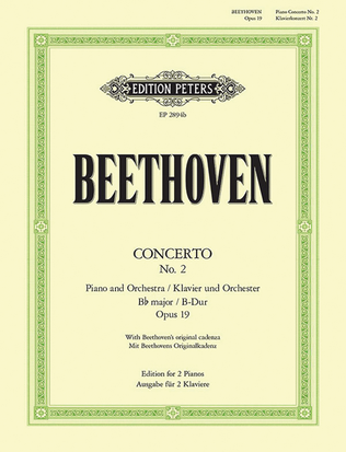 Book cover for Piano Concerto No. 2 in B flat Op. 19 (Edition for 2 Pianos)